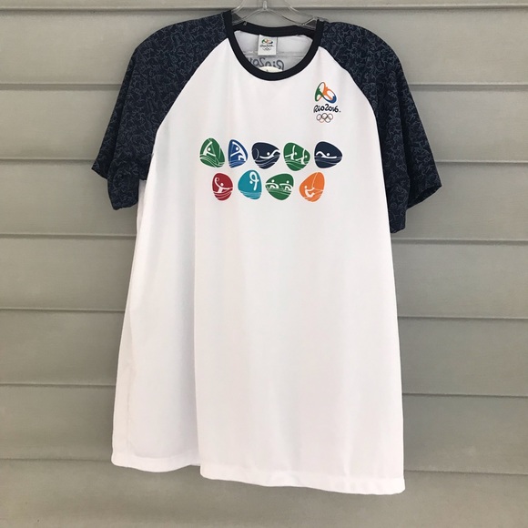 2016 Olympics in Rio, Commemorative Baseball Style Shirt, Size Medium - Picture 2 of 8